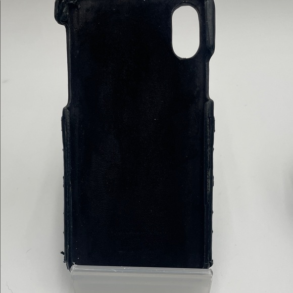 Dior canage Black Quilted Leather Phone Case with Gold Charm - Picture 3 of 3